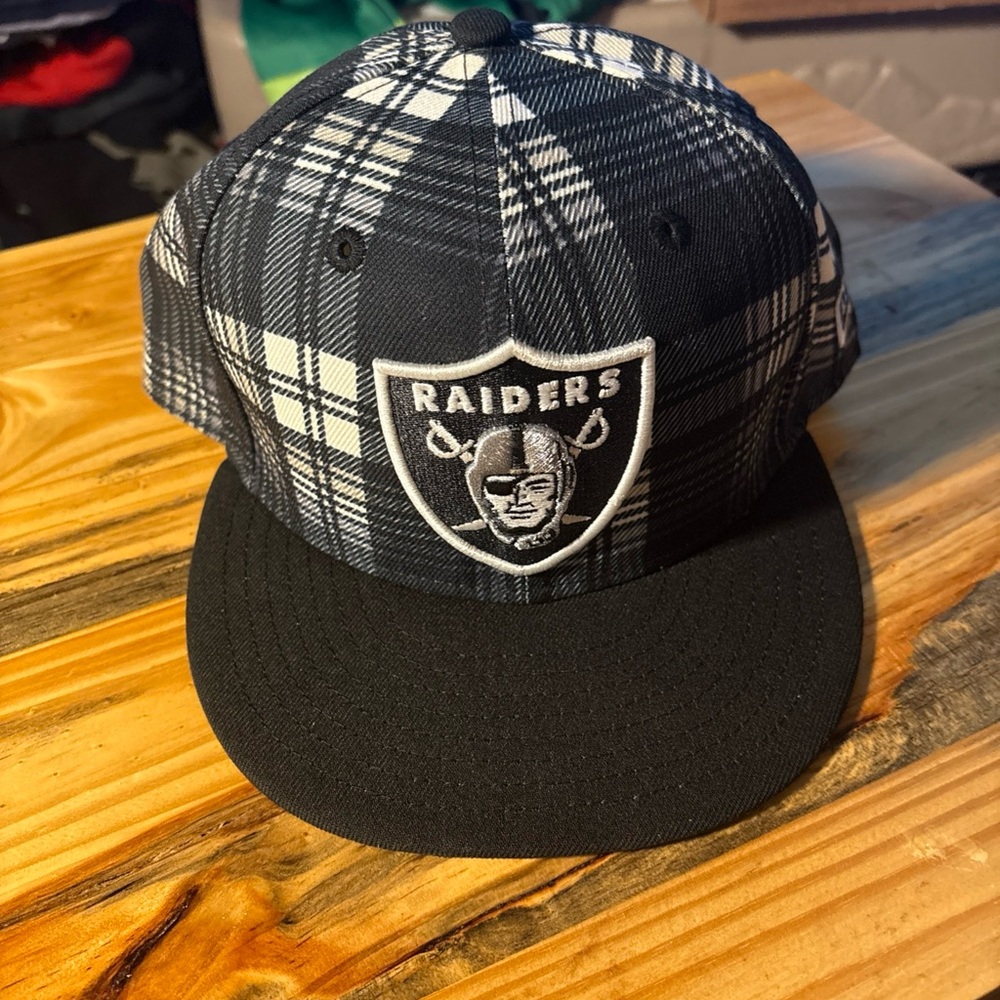 Raiders Plaid Snapback Hat